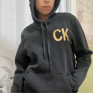 Black Hoodie with Gold CK Logo